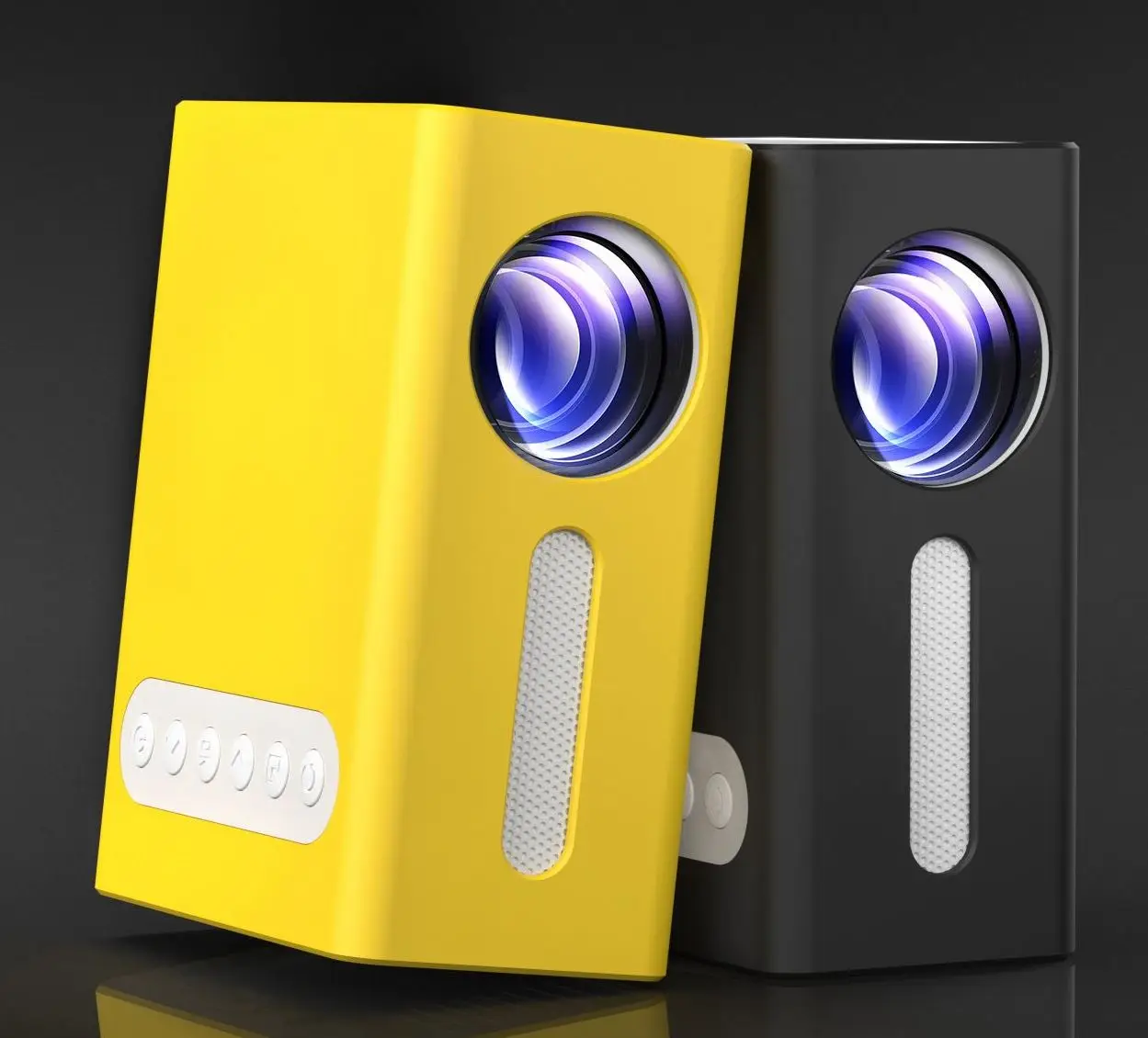 

Cheap Mini Led Smart Video Home Theater Cinema Portable Pocket Projectors, Black/yellow/blue