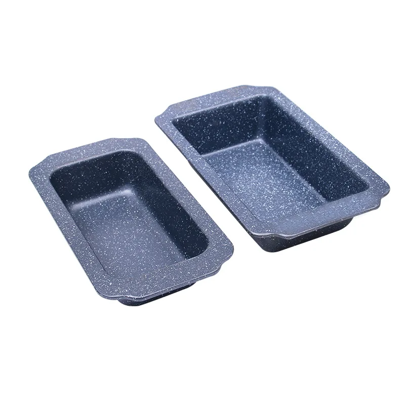 

1pc 28 30cm snow marble square rectangle baking mould toast shape plate carbon steel loaf pan, As picture