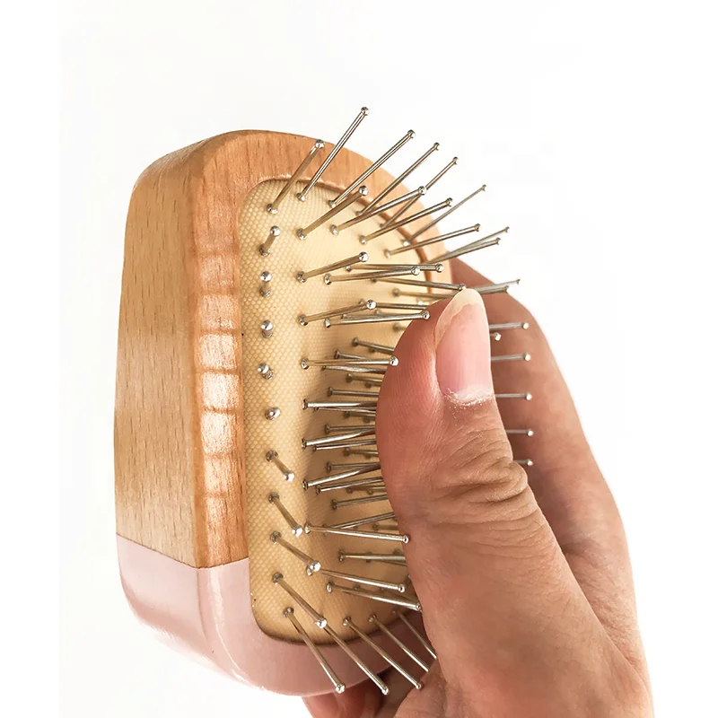 

Premium Quality Natural Biodegradable Detangling Mini Wooden Hair brush