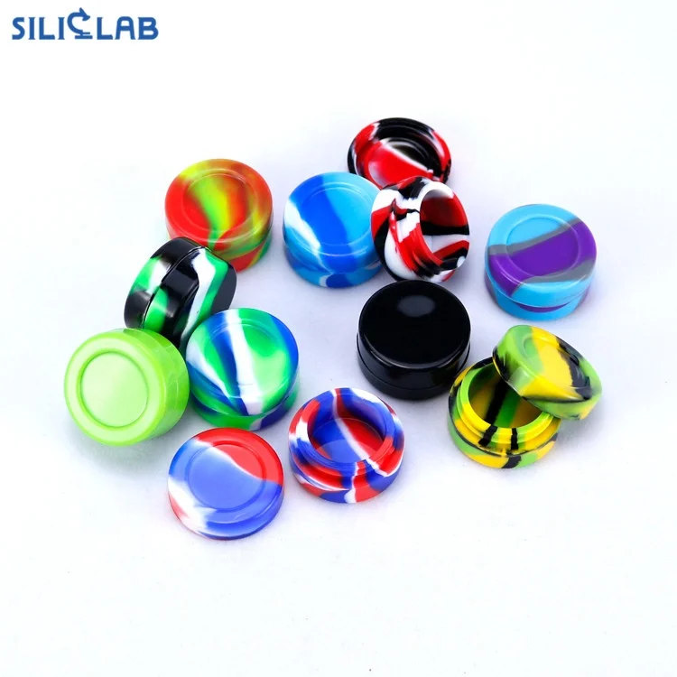 

Non Stick wax concentrate custom oil storage box silicone weed container tobacco pipasparafumar smoke shops supplies container