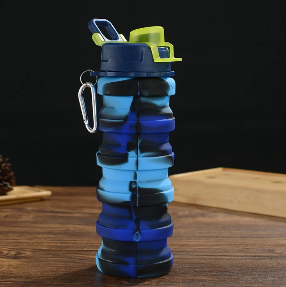 Hot Sale Outdoor Portable Collapsible Water Cup Folding Telescopic Silicone Water Sport Bottle