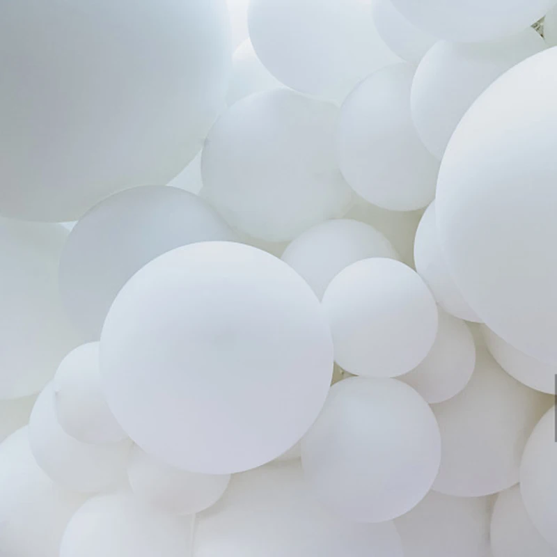 

5 "10" 12 "18" 36 " matte white balloons round white art shape helium balloon wedding decoration birthday party latex balloons