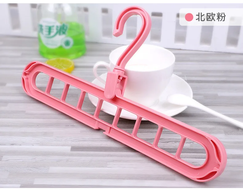 

9 holes Multifunctional clothes hanger support circle drying rack plastic hanger plastic folding dish rack, As pictures