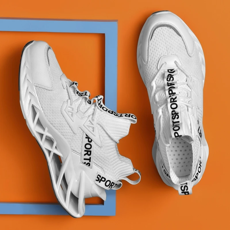 

Custom your logo Mens Athletic Walking Blade Running Tennis Shoes Fashion Sneakers