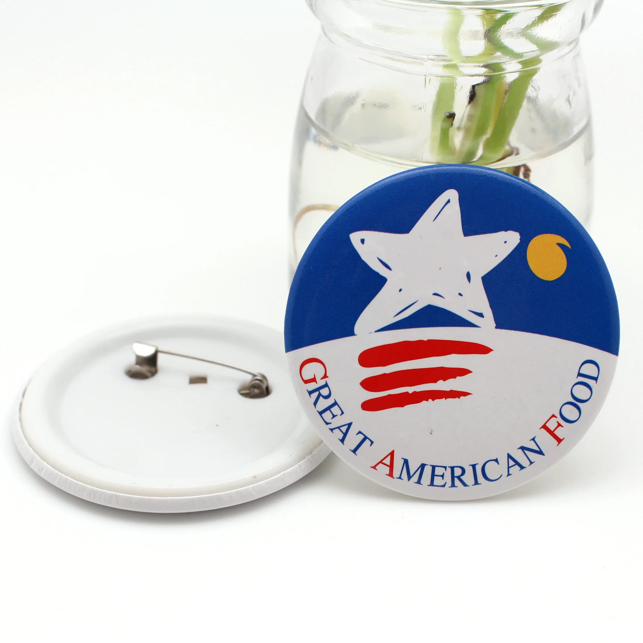 促销礼品定制镜子标志印刷镜子锡圆徽章