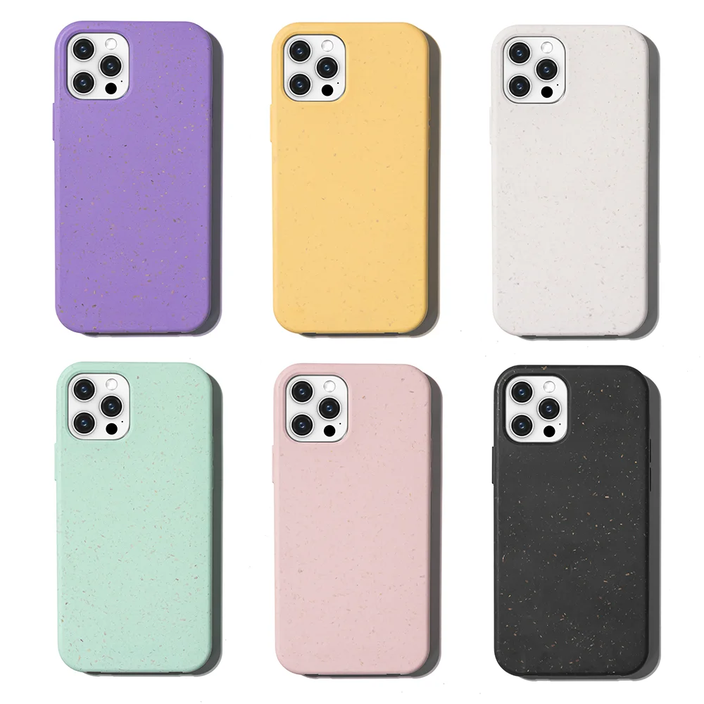 

Detachable Necklace Phone Case Natural Wheat Straw Material Phone Cover For Samsung, Black, white, green, purple, yellow, pink