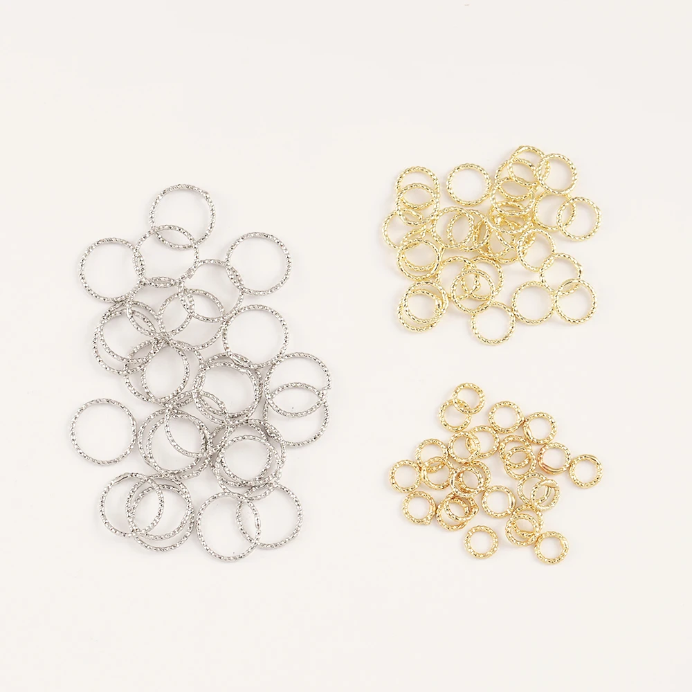 

gold close jump ring for jewelry findings 6mm/8mm 18K glod plate brass jump ring Twist shape colors connect jump rings