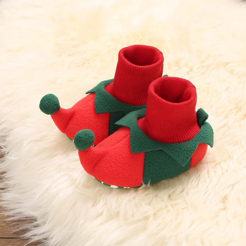 

Baby Toddler shoes lovely Christmas Santa dress shoes newborn boys and girls walking shoes