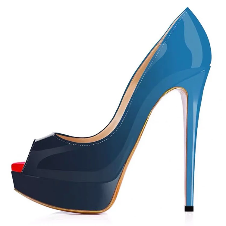blue patent leather shoes womens