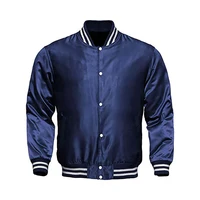 

Custom men bomber jacket wholesale blank satin baseball varsity jackets in all colors