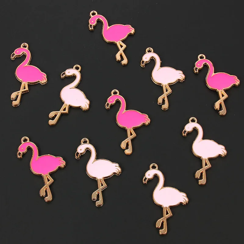 

Wholesale fashion exquisite red crowned crane animal charms enamel pendant accessories DIY bracelet necklace jewelry