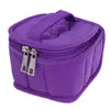 Custom Logo 9 Holes Elegant Shockproof Velvet Small Nail Polish Bag Travel Roller Bottles Storage Bag Essential Oil Carrying Bag