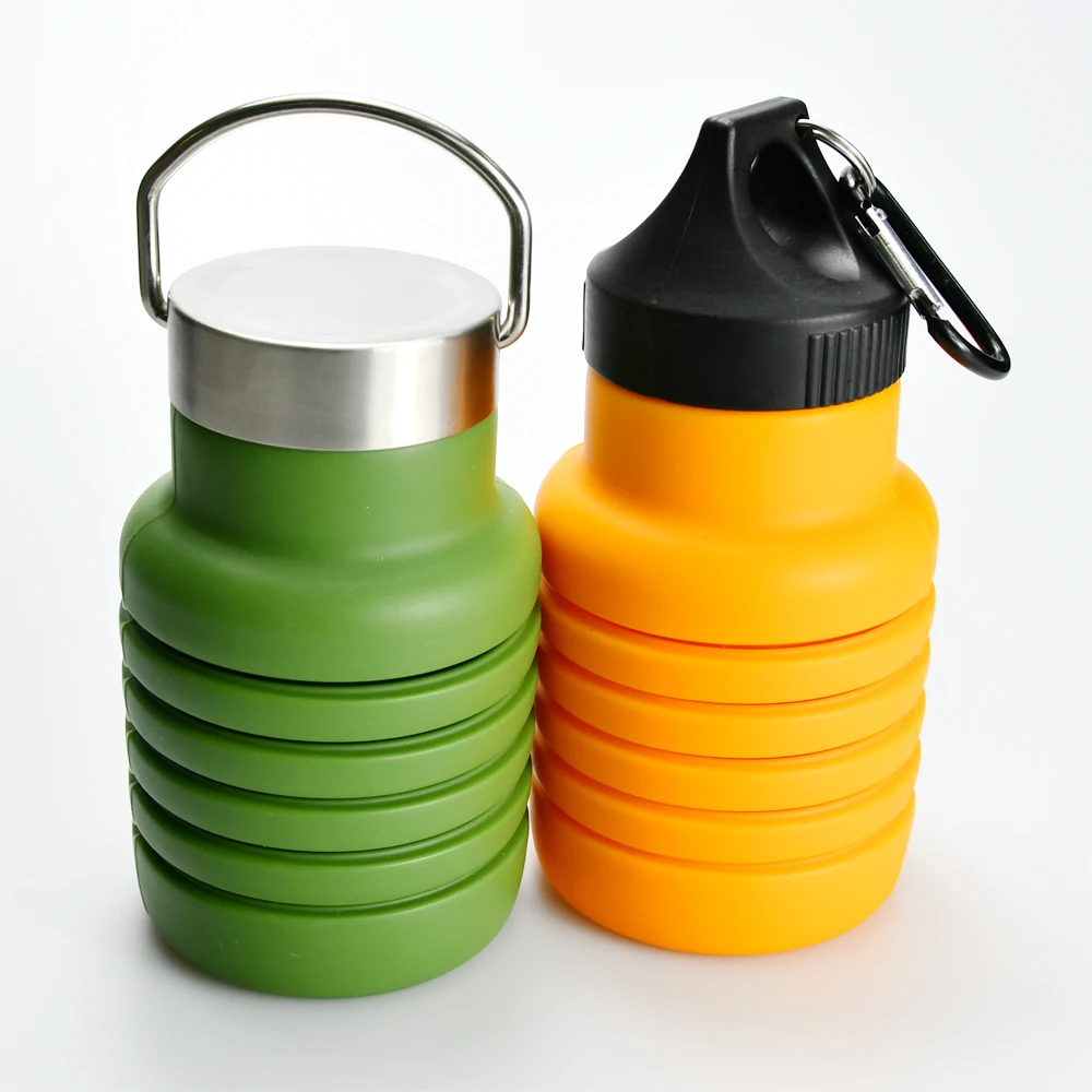 

Customization Outdoor Sport Silicone Folding Cup Water Bottle Drink Bottle Collapsible Travel Cup