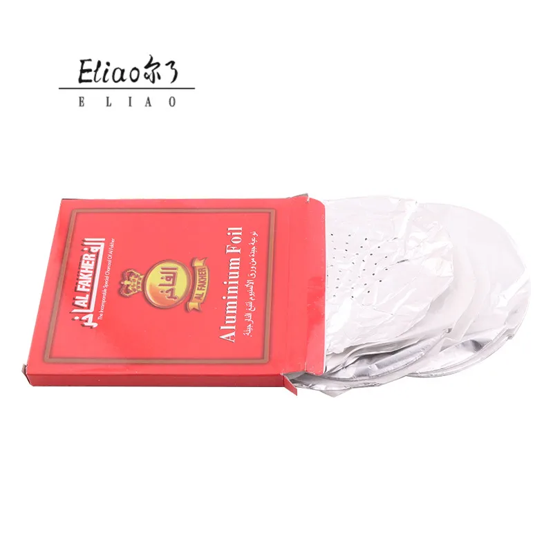 

Erliao China Factory Direct Aluminum Hookah Foil Shisha Pre-punched Hot selling Aluminum foil