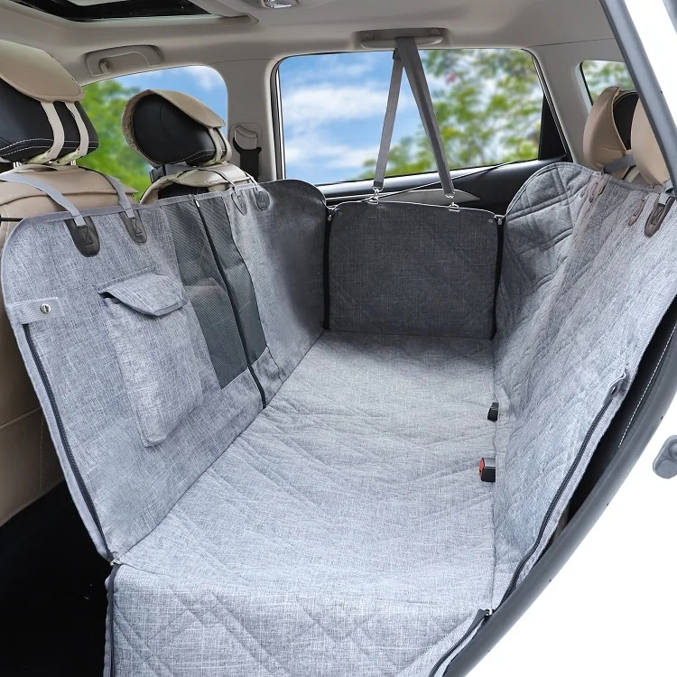 

Waterproof dog car seat cover back seat pet hammock car seat cover visual mesh window