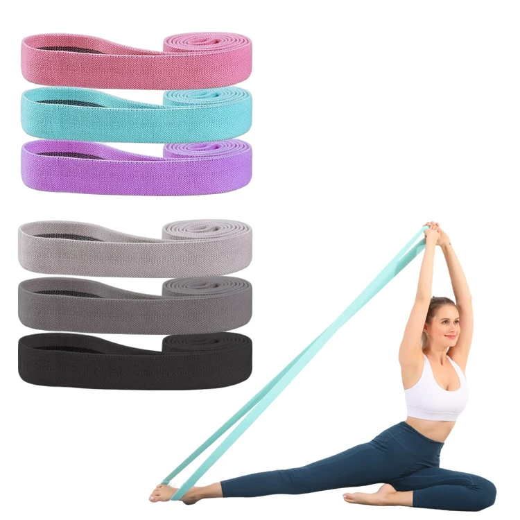 

Yoga Loop Workout Single Running Training Leg Leagues Hip Resistance Bands Long Fabric Band, Candy group and dark group