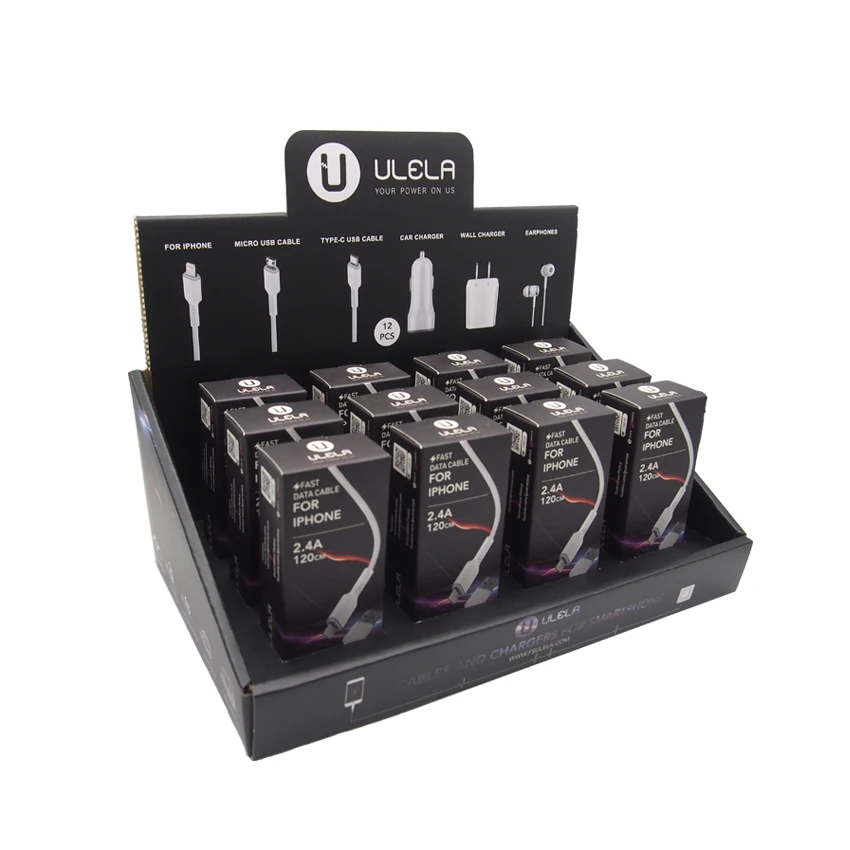 

Newest Wholesale Pdq Display 12 Pcs 8Pin Usb Cable For Iphone Fast Charging