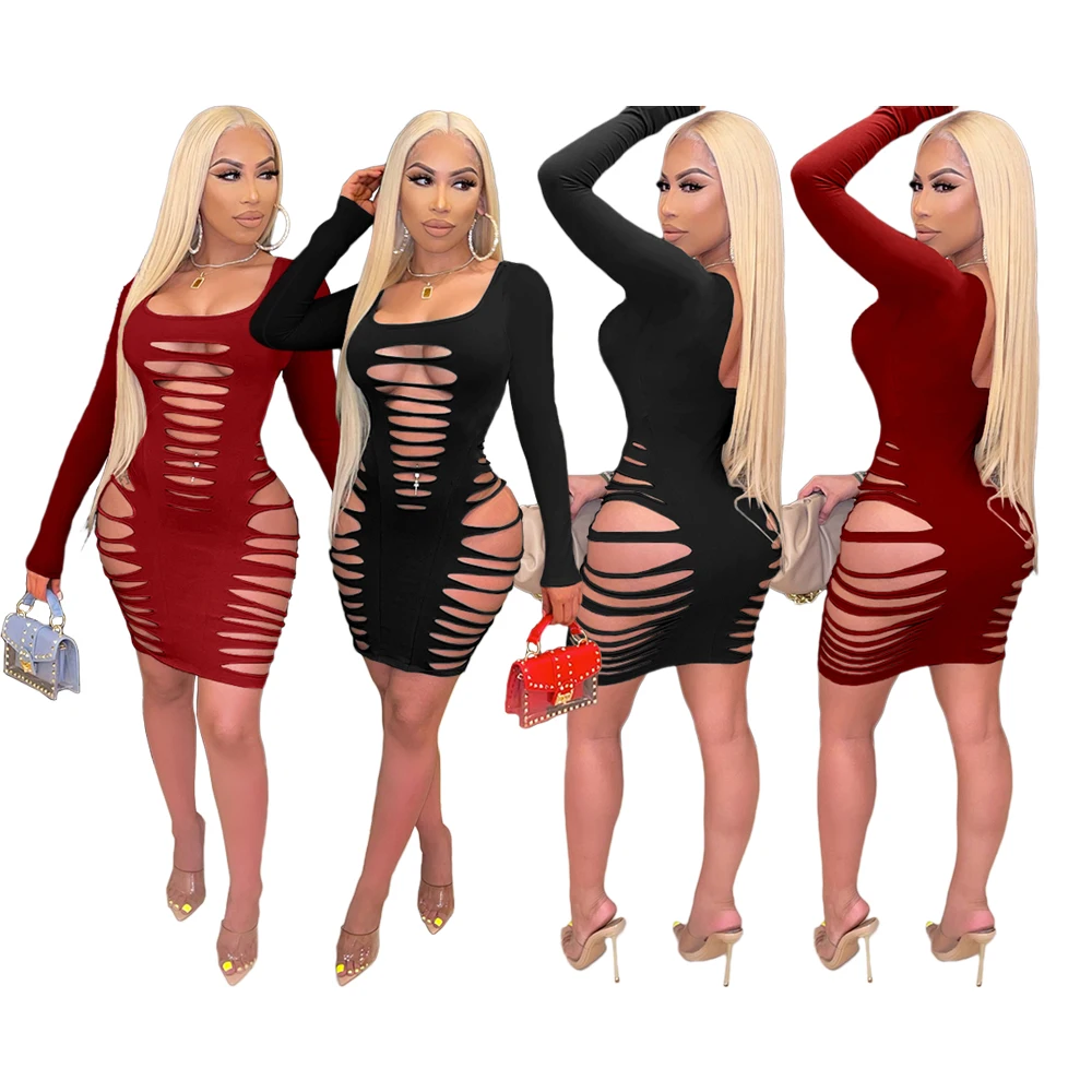 

Sh7280 Wholesale Customized Good Quality Sexy Hollowed-out Club Dress