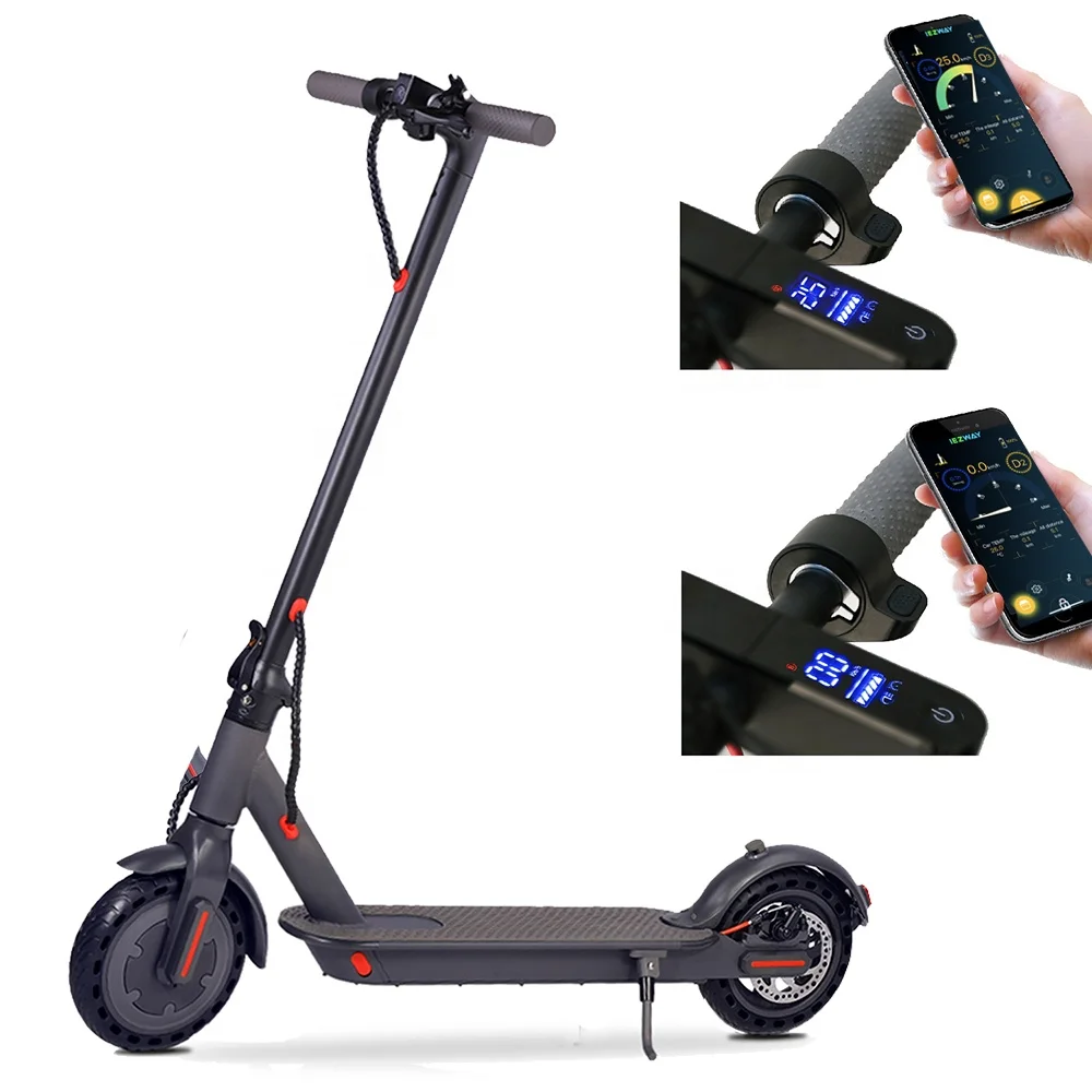 

2021 iEZway China Factory Europe Warehouse 8.5 Inch Long Range Electric Scooter, Dark gray ,white