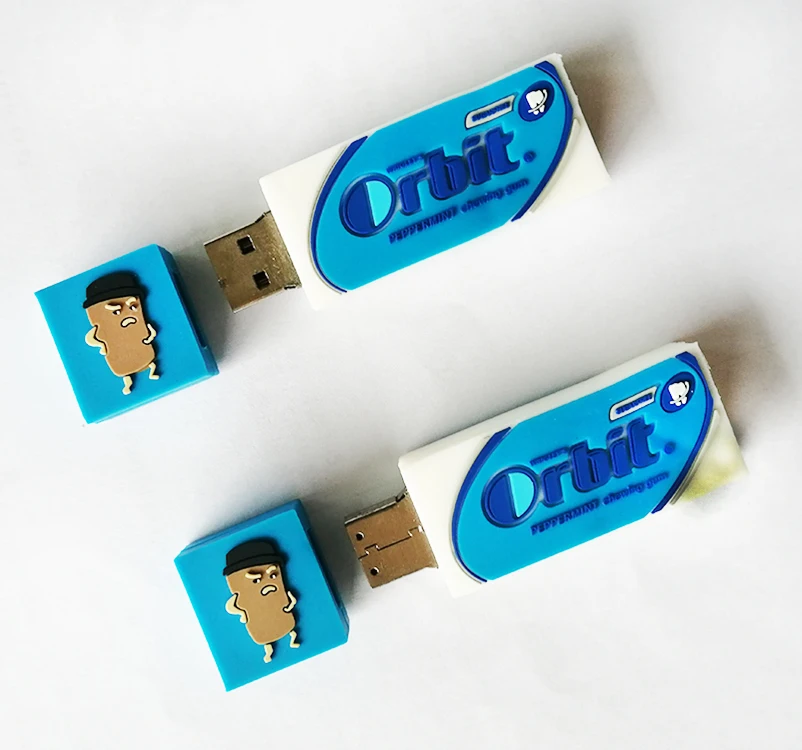 

Custom OEM PVC bubble gum USB flash memory for food company promotion Advertising Marketing, Customized
