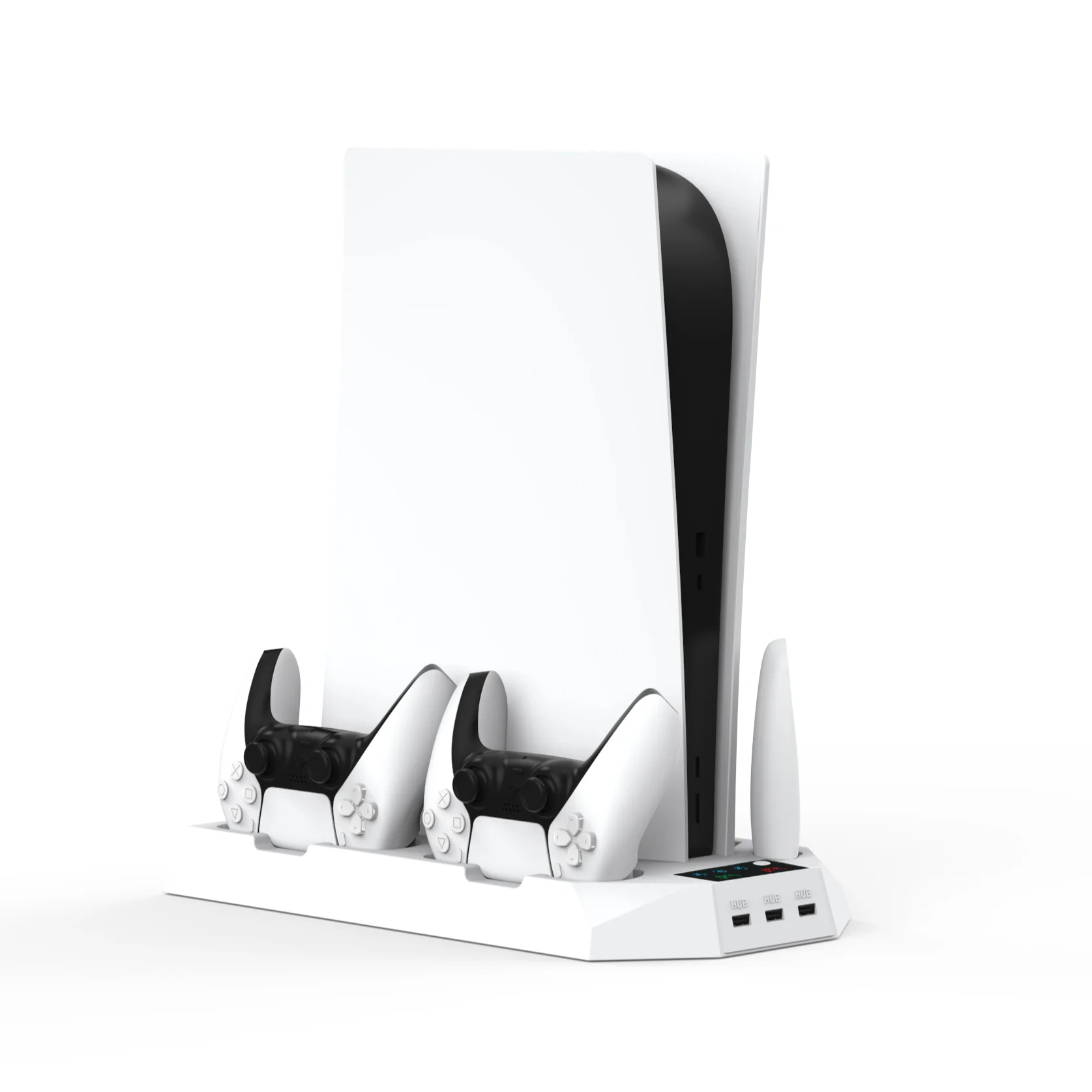 

Vertical Charging Station Dock with Cooling fan for PS5 game console, White,black