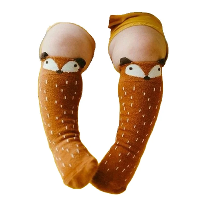 

Unisex Lovely Cute Cartoon Fox Kids baby Socks Knee Girl Boy Baby Toddler Socks animal infant Soft Cotton socks 0-3 Y