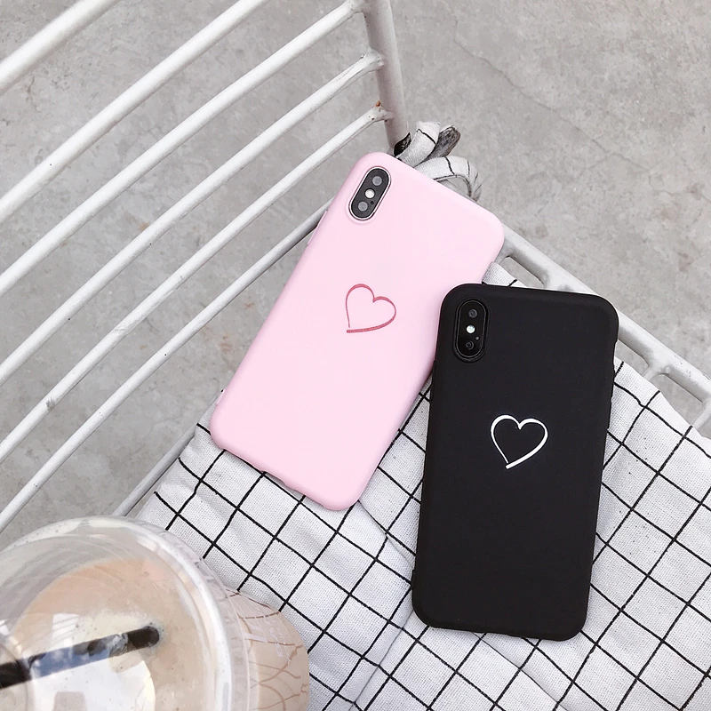 

Cute Love Heart Cover For Samsung Galaxy Note 10 Pro 9 8 Case For Samsung S10 S10E S9 S8 Plus S7 S6 Edge Soft Silicone Cases