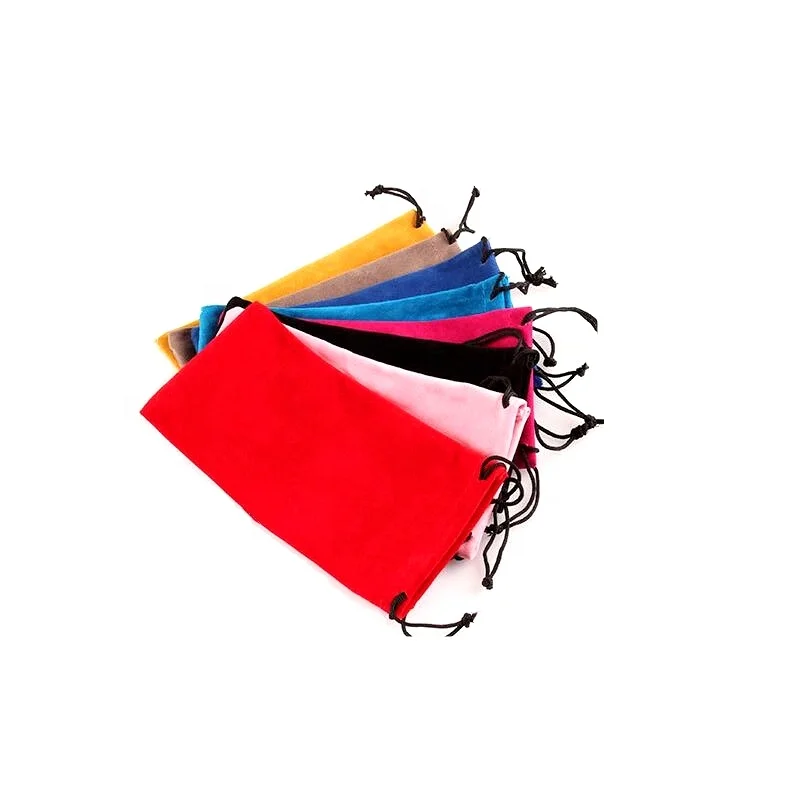 

18cm*9cm Top-grade Coral Fleece Glasses Bag Sunglasses Boxes Quality Fabric Glasses Case Glasses Accessories H150, Pink,yellow,black ,red ,rose red,bue,dark blue