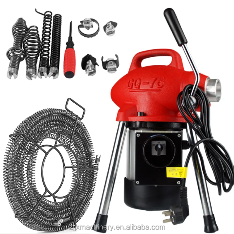 

Hot Sell Electric Snake Drain Cleaner Spring Pipe Dredging Tool, Red