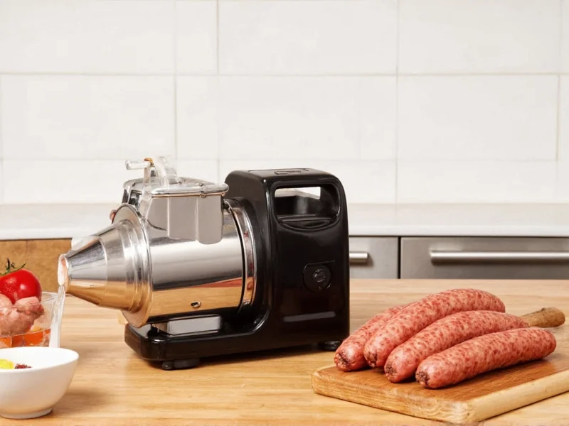 Machine à Saucisses électrique Keerain - Pousse-saucisses Avec 3 Buses Et Accessoire Boulettes - Pour Charcuterie Maison Facile