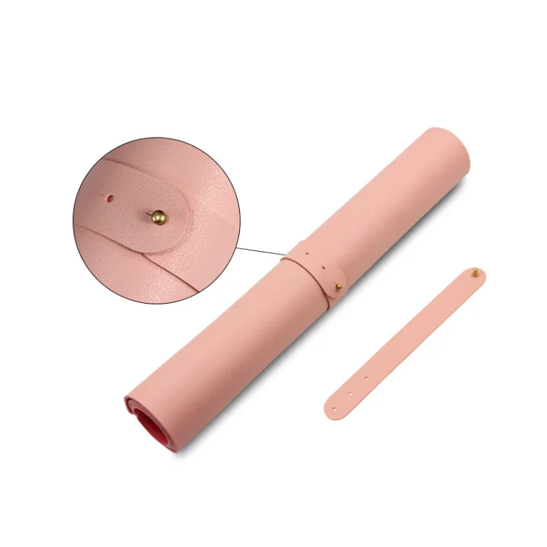 

2PCS Leather Table Mouse Mats Waterproof Office Desk Pad for Study, Black,brown,pink,grey