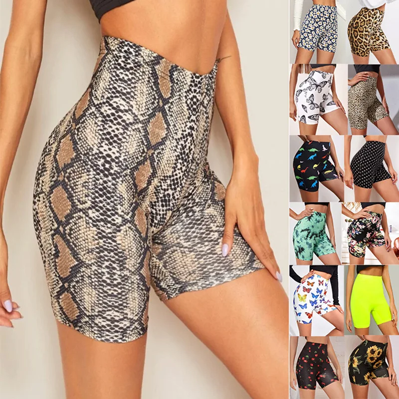 

2022 New Hot Girls Japanese Girl Sexy Board Shorts Pour Femmes Ladies Trendy Snake Print High Waist Summer Women'S Shorts, Snake print women's shorts