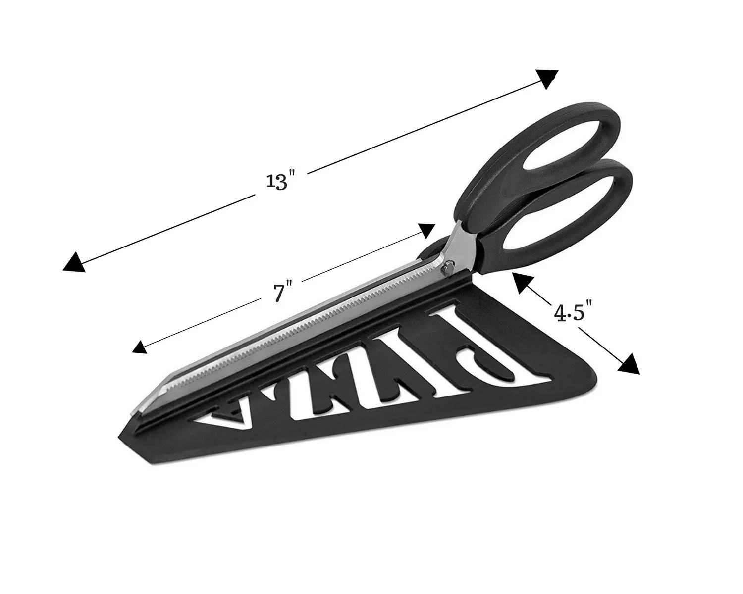 

Stainless Steel Pizza Scissors Easy Cutter with Spatula Scoop Pizza Cutter Pancake Scissors