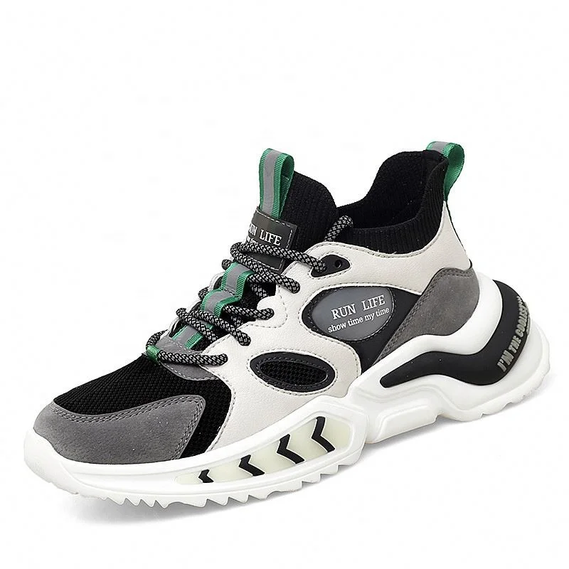 

Premium Fashion Sneakers Shoes Walk Breathable Casual Sneakers Basketball Shoes Microfiber PU And Mesh New Arrival For Men, White/black/grey