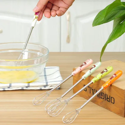 

Fashionable And Exquisite Manual Ceramic Cartoon Handle Whisk, Kitchen Cake Baking Mixer, Whisk