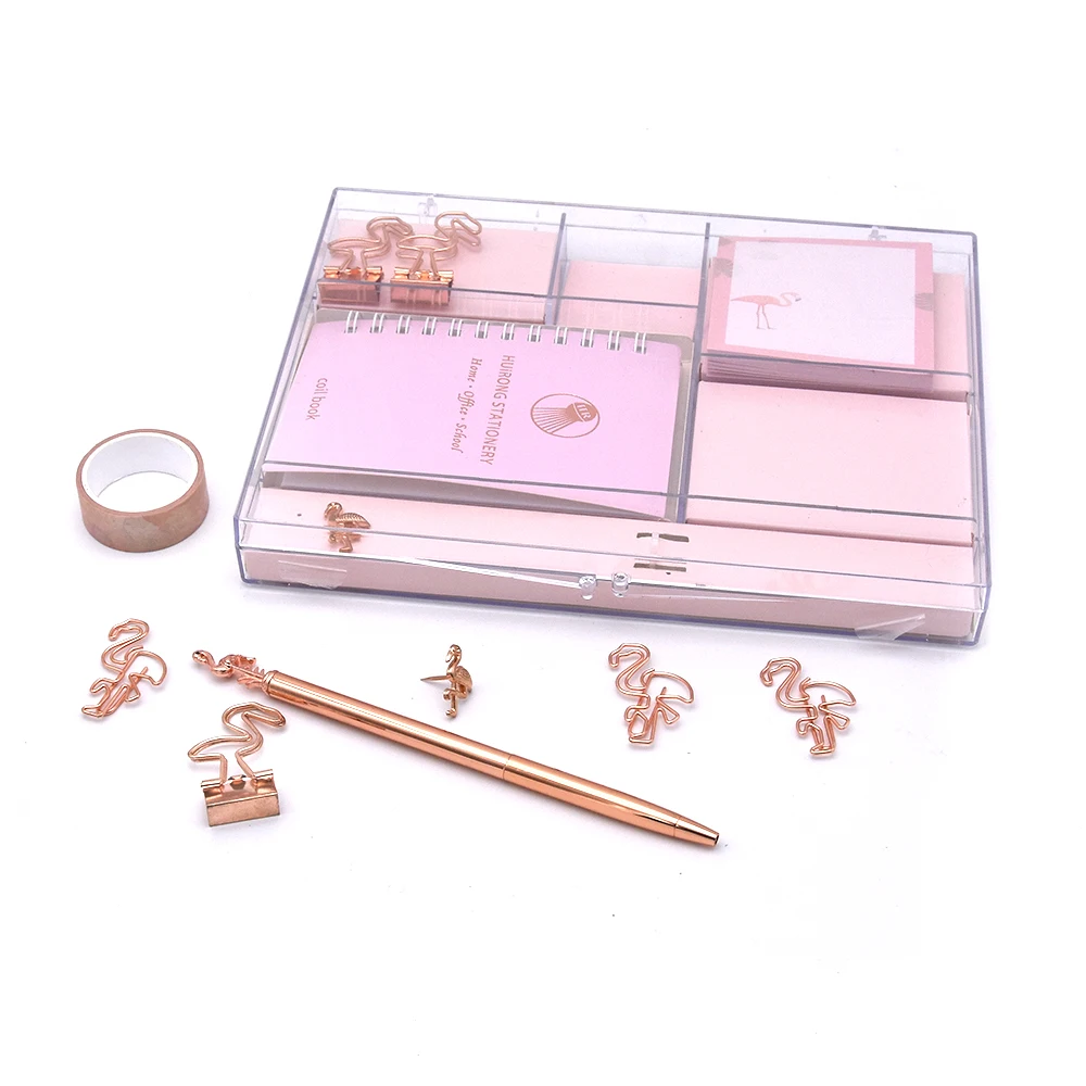 Rose Gold School Stationery Set,Kids Cute Stationery Box Kit Wholesale,Back To School Children