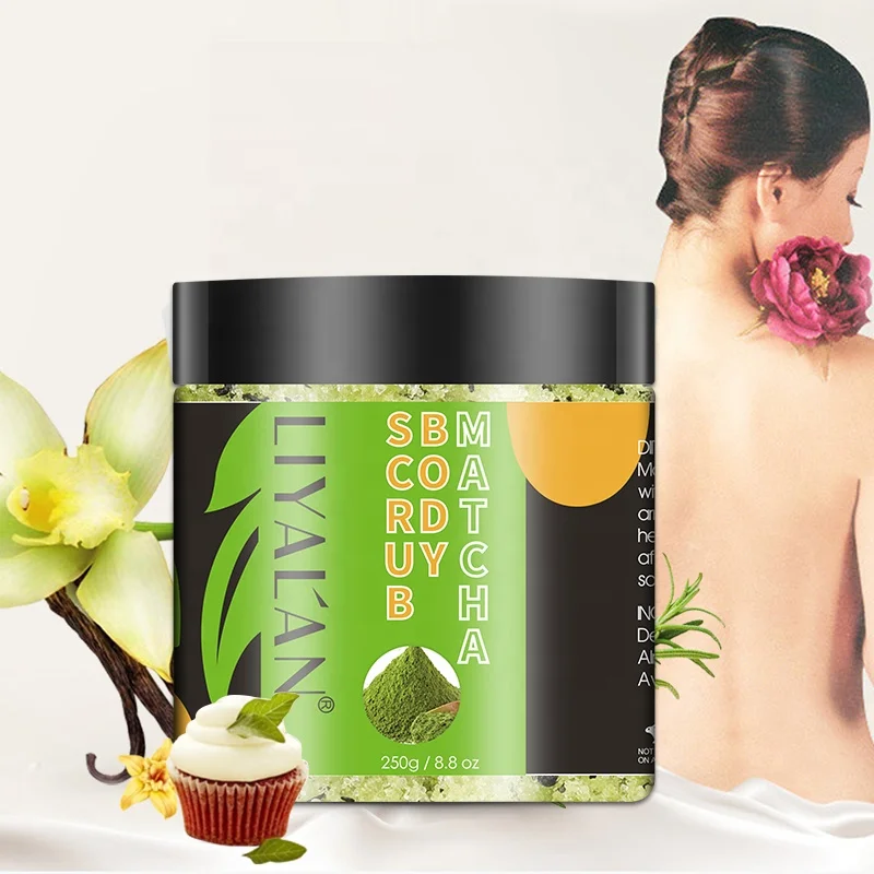 

LIYALAN Private Label Skin Care Exfoliating Deep Cleansing Matcha Body Scrub