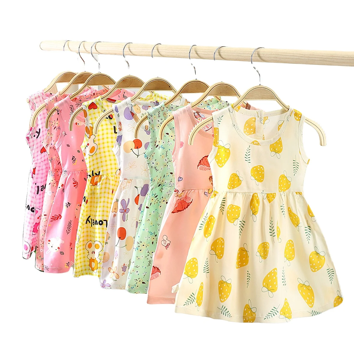

2021 summer new girls dress girls sleeveless dress baby clothes factory direct wholesale