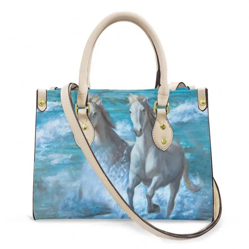 

Brand Horse Galloping Designer Handbags for Women 2022 Fashion Synthetic Leather Tote Shoulder Bag Crossbody Purse, Accept custom made