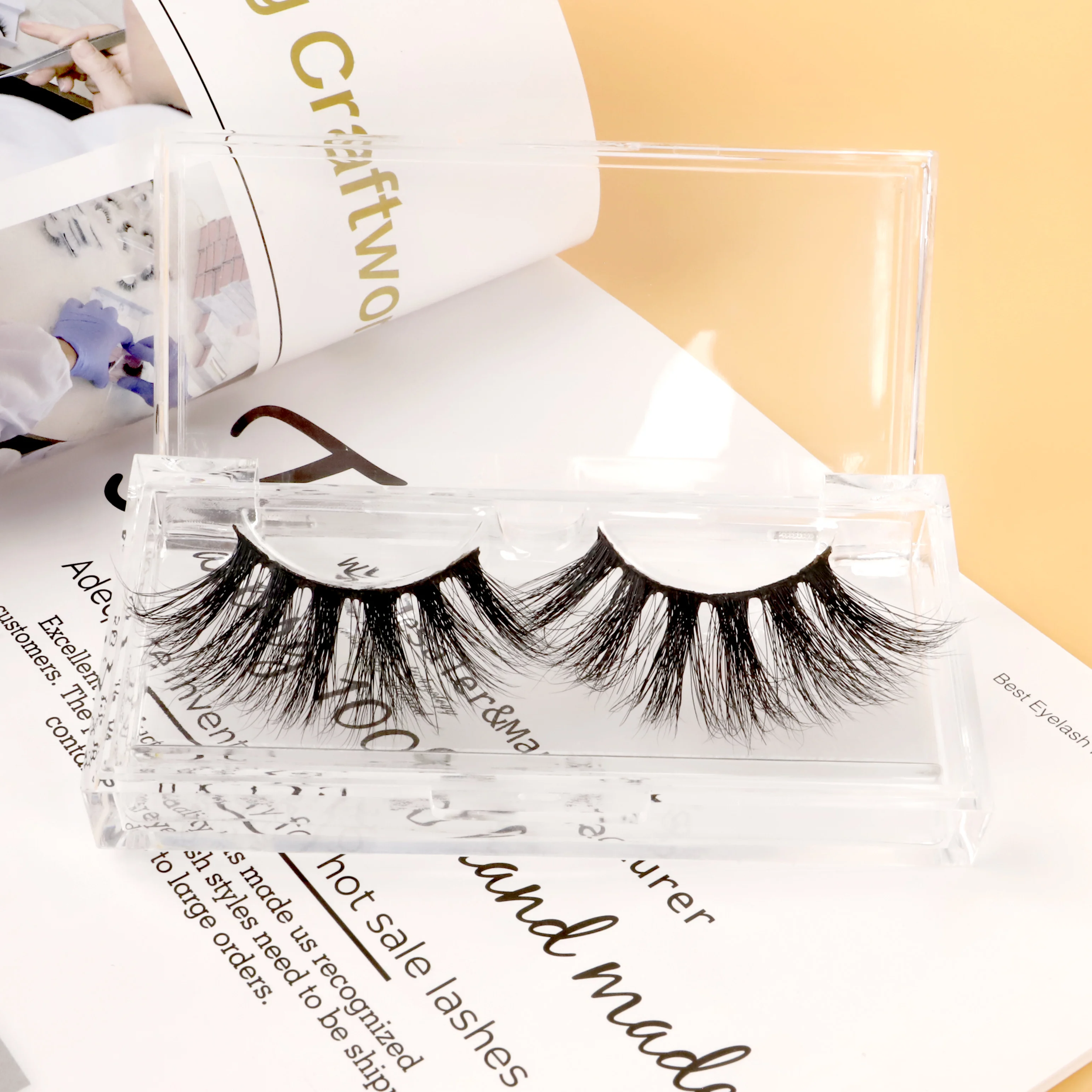 

Create your own lashes unique lash packaging high quality natural mink lashes