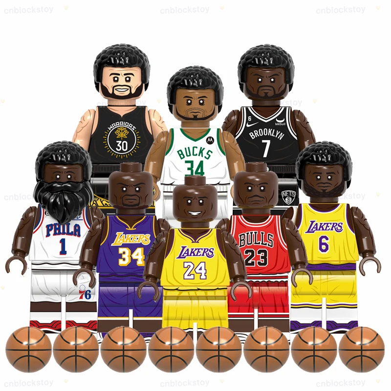 

New Arrival G0107 Basketball Player Harden Curry O'Neal James Durant Mini Bricks Figure Building Block Set Assemble Plastic Toy