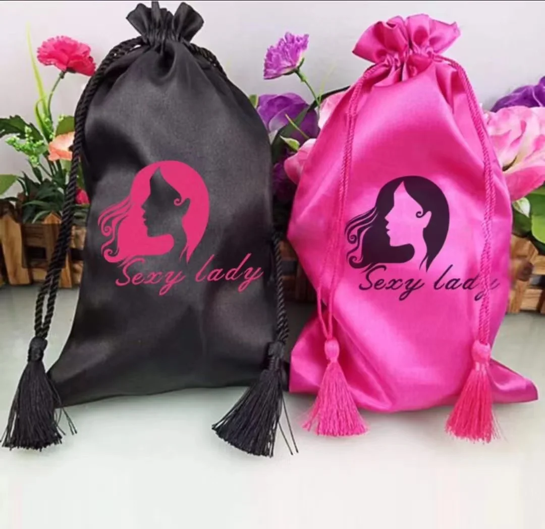 

free logo free sample hair silk wig bag with logo jewelry gift hair bundle bag and wig box free package laser bag