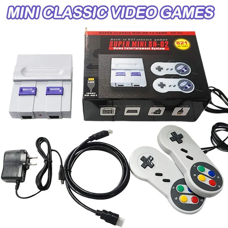 

For SNES mini Video Game Console Super Mini SN-02 Retro TV Video Game Console Built in 821 Classic Games