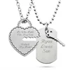 Yiwu Aceon Factory cheap custom create your own stainless steel Key To My Heart Lover Dog Tag Set