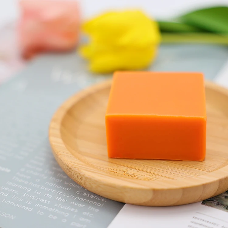 

Factory 100% Natural Organic Loaded Gentle Ginger Body Bathing  Organic Tumeric Soap, Orange pink