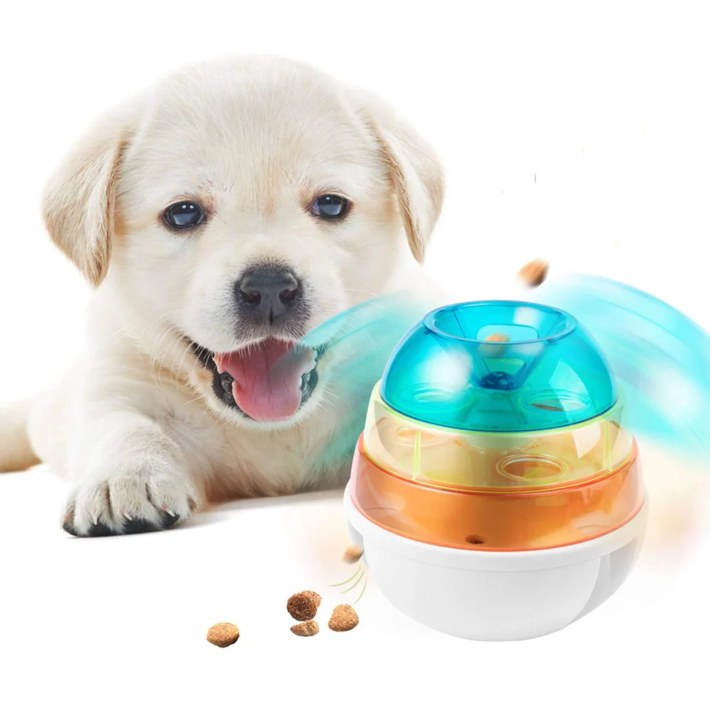 

Pet Tumbler Leaking Food Ball Cat Dog Educational Interactive Toys Adjustable Pets Feeder Treat Dispensing Toy for Dogs Cats