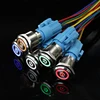 16mm Waterproof Small Push Button Switch Power Lamp Latching Momentary Light Switch 12V 24V 110V 220V Micro Light Switch