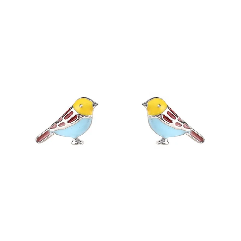 

Lovely Small Jewelry For Girl Child 925 Sterling Silver Little Bird Earring, Multi