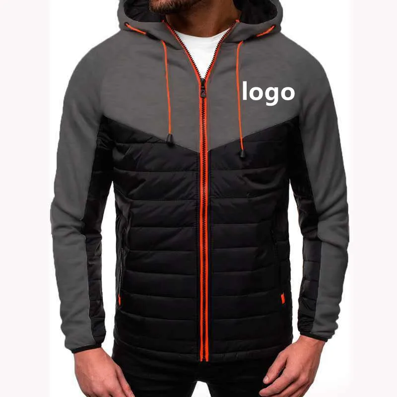 

2020 High Quality Long Sleeve Zipper Sports Wear Hoody Polyester Padding Hoodies Men, 3 colors