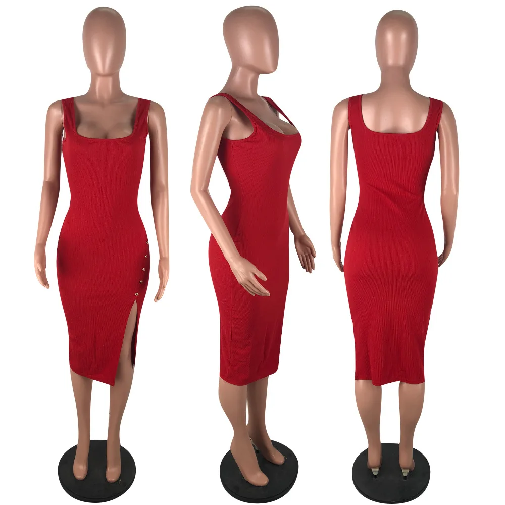 

Amazon hot sell irregular sexy dress African woman summer clothes Solid color dress